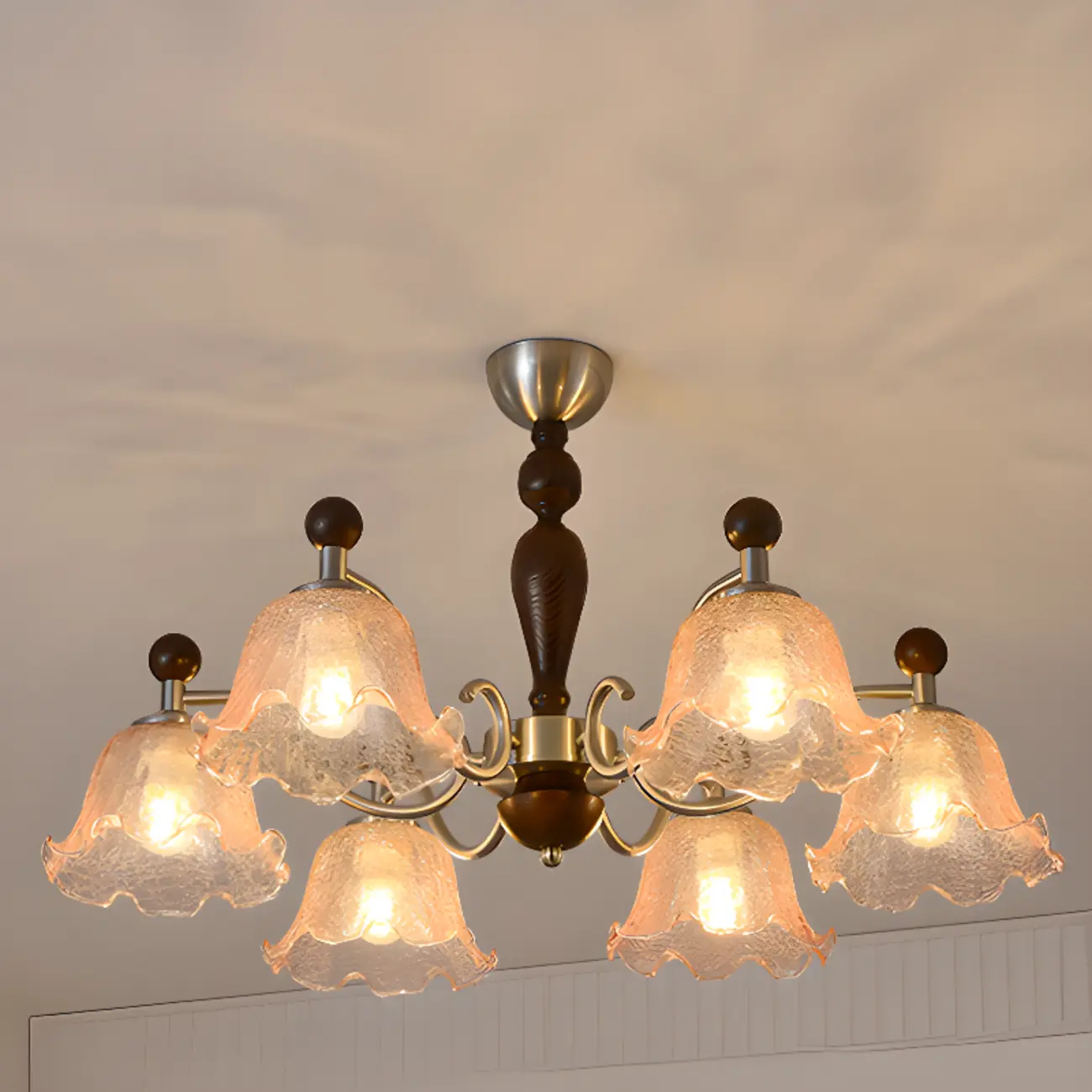 Modern Antique Flower Shape Chandelier for Dining Room Image - 2 | homeyfad