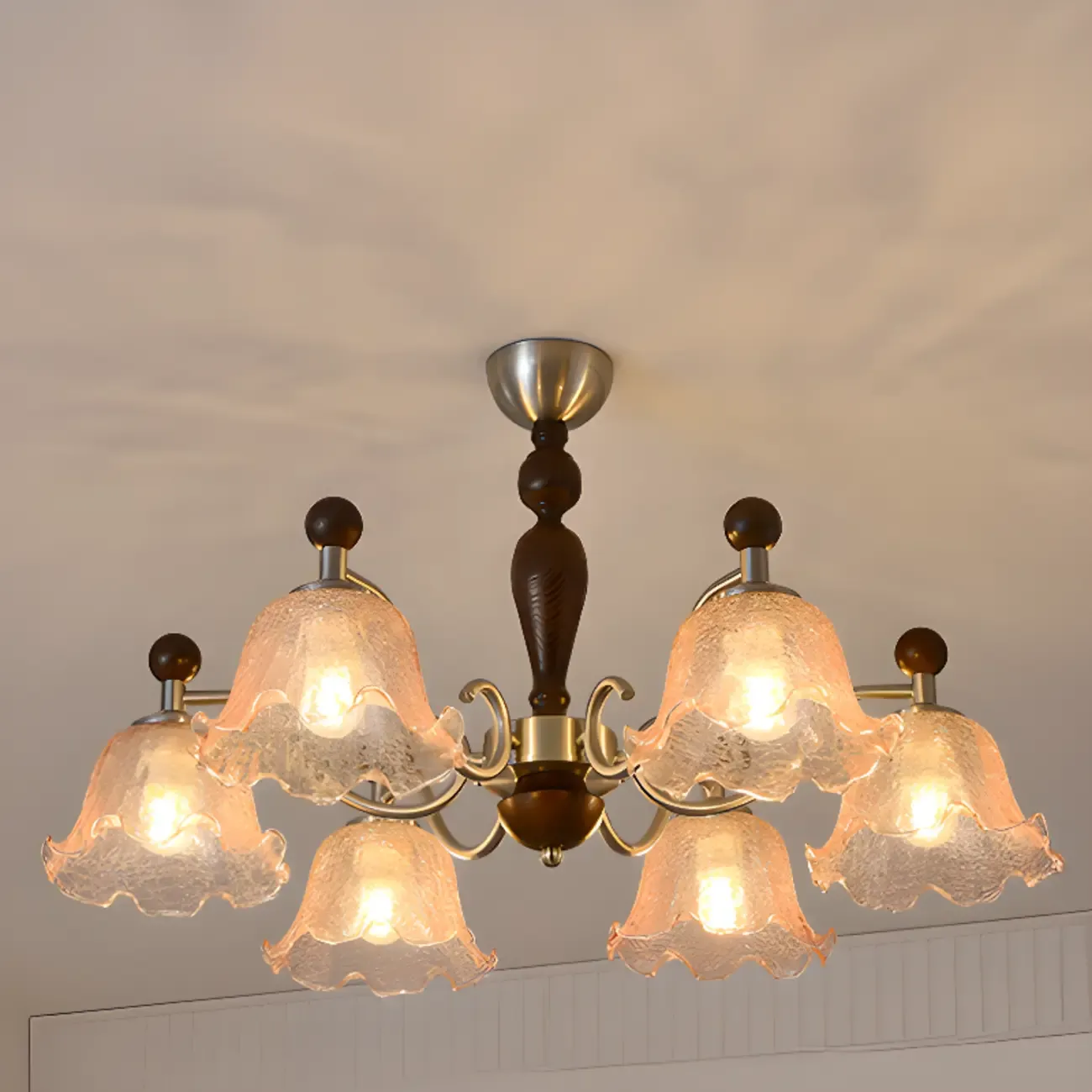 Modern Antique Flower Shape Chandelier for Dining Room Image - 2