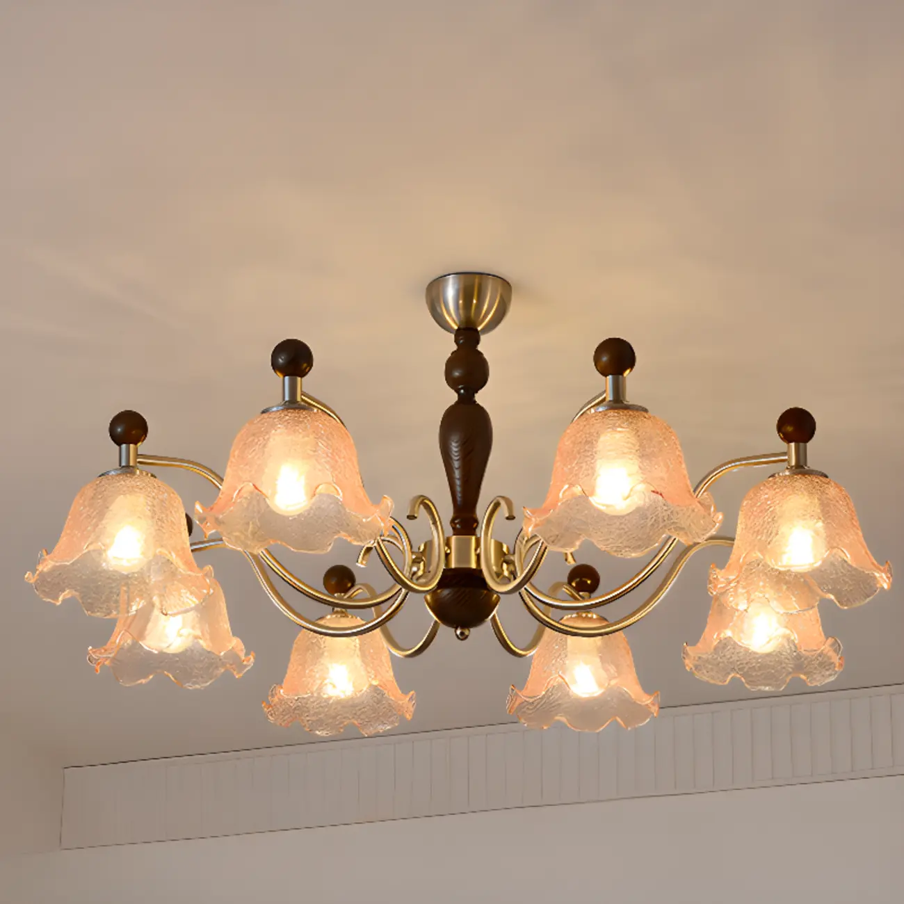 Modern Antique Flower Shape Chandelier for Dining Room Image - 3 | homeyfad