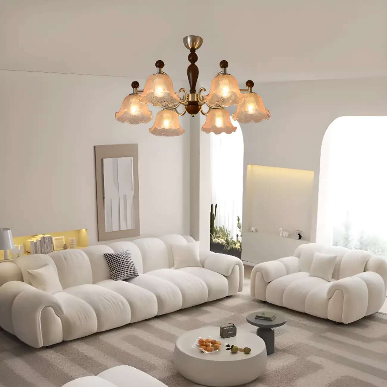 Modern Antique Flower Shape Chandelier for Dining Room Image - 5 | homeyfad