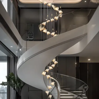 Modern Crystal Linear Butterfly Chandelier Light with Remote  Image - 8