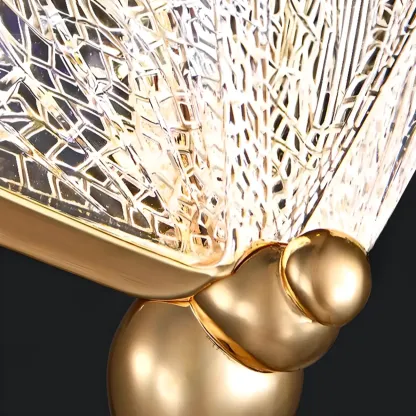 Modern Crystal Linear Butterfly Chandelier Light with Remote  Image - 10