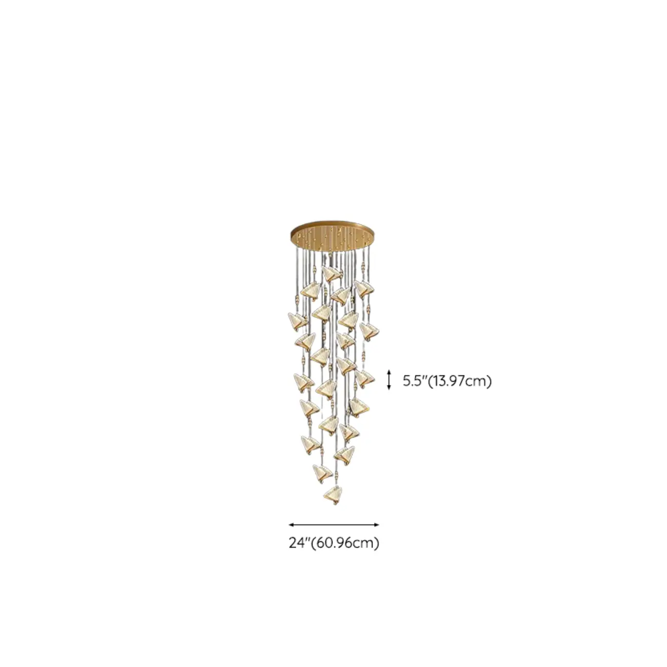 Modern Crystal Linear Butterfly Chandelier Light with Remote  Image - 27 | homeyfad