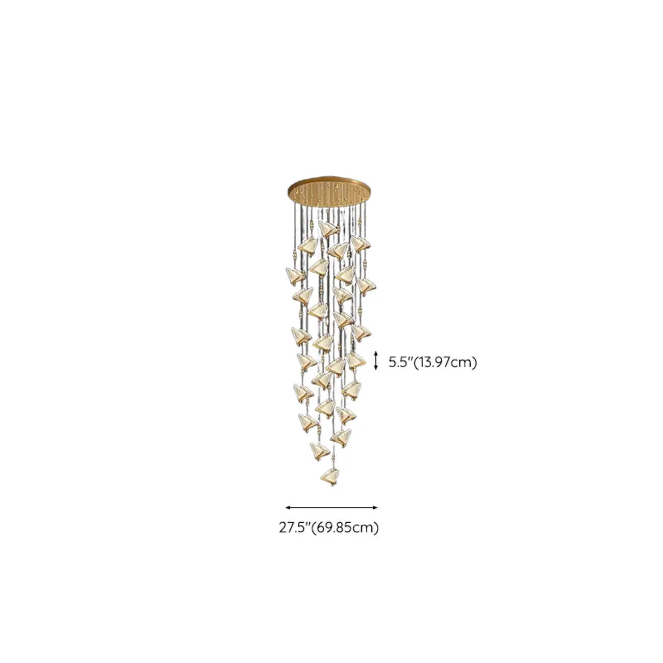 Modern Crystal Linear Butterfly Chandelier Light with Remote  Image - 28 | homeyfad