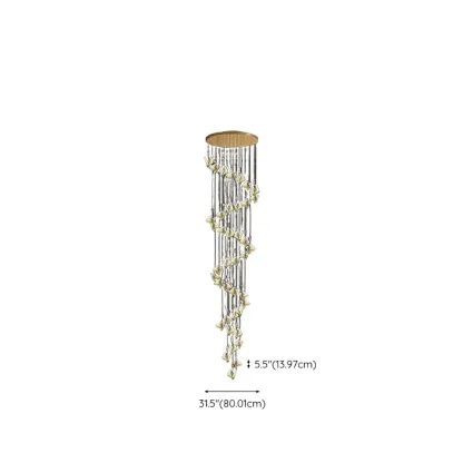 Modern Crystal Linear Butterfly Chandelier Light with Remote  Image - 40