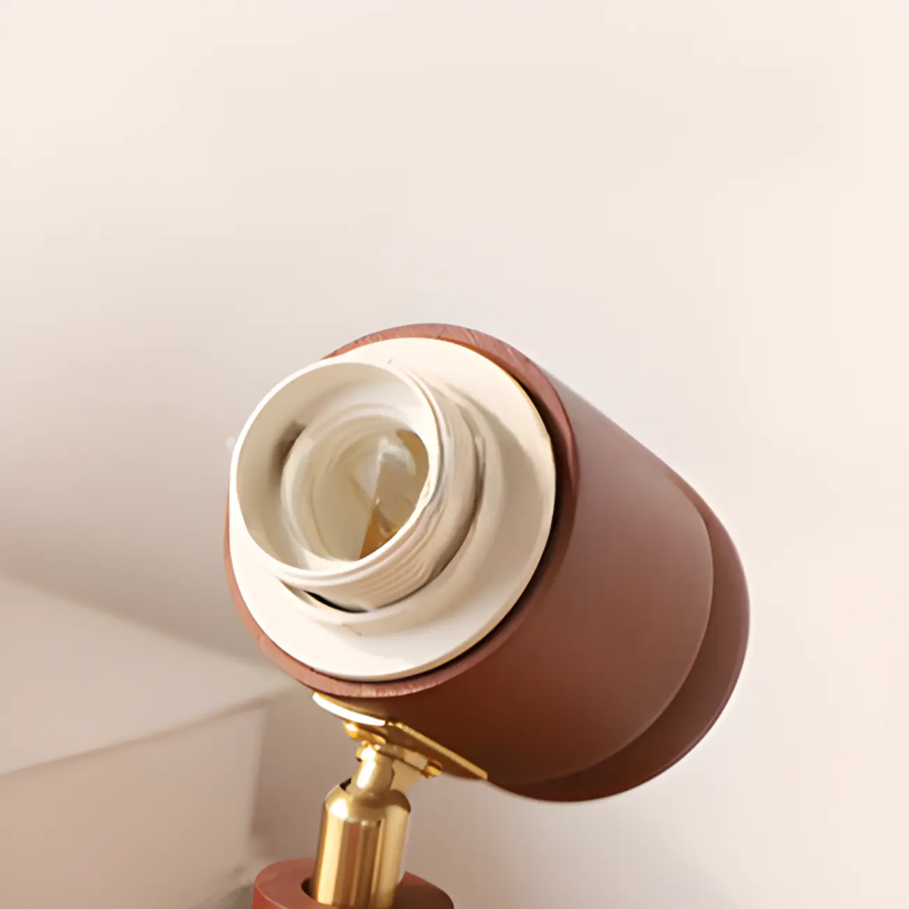 Modern Mini Walnut Glass LED Wall Sconce for Living Room  Image - 7 | homeyfad