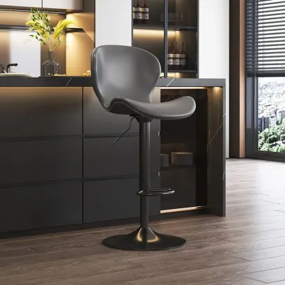 Modern Saddle Pedestal Swivel Adjustable Bar Stools