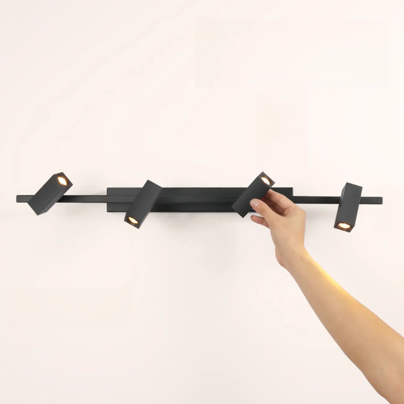 Rectangle Modern Vanity Light with Adjustable Shades Image - 7 | homeyfad