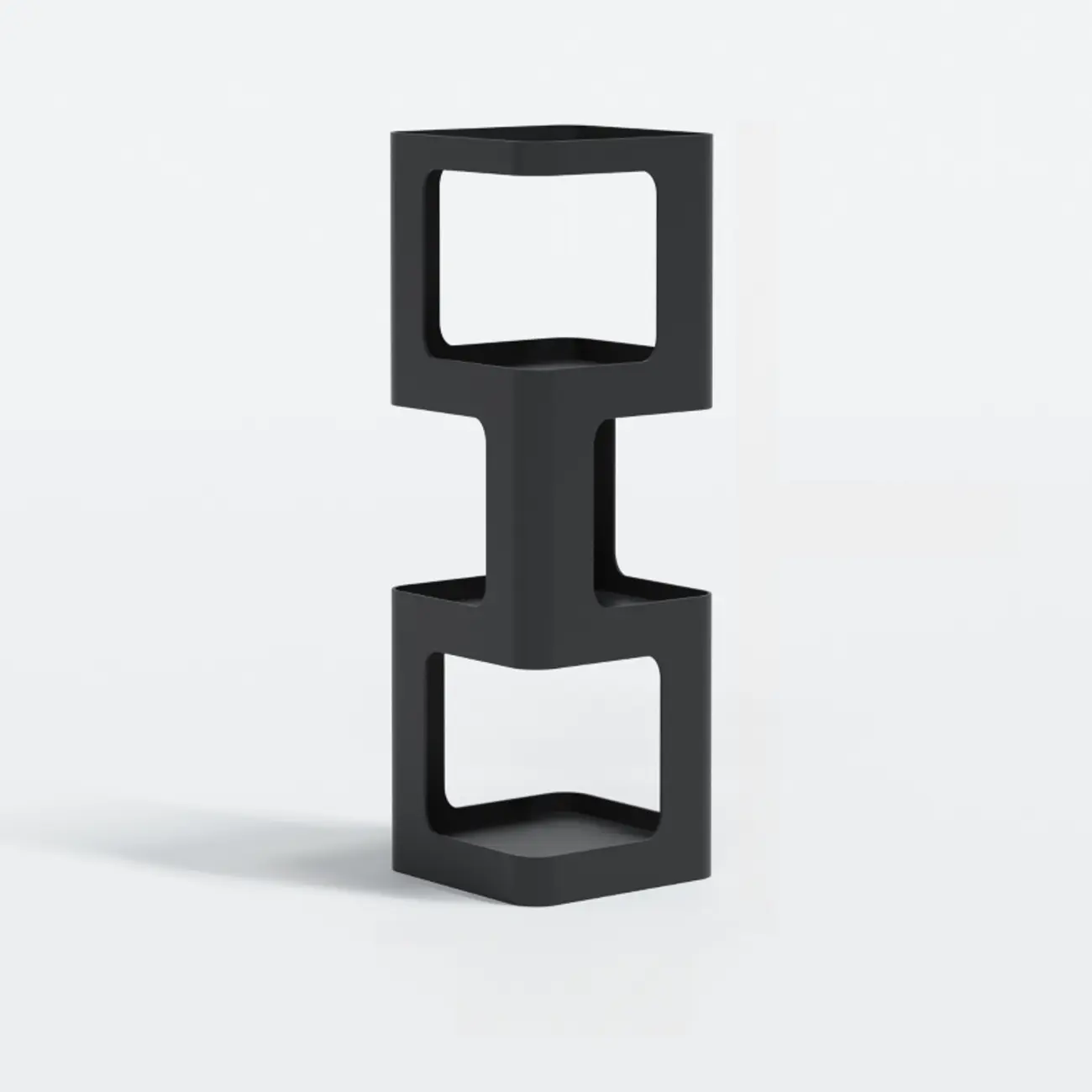 Chic Rotatable 4-Tier Vertical Metal Open Back Bookcase Image - 3 | homeyfad