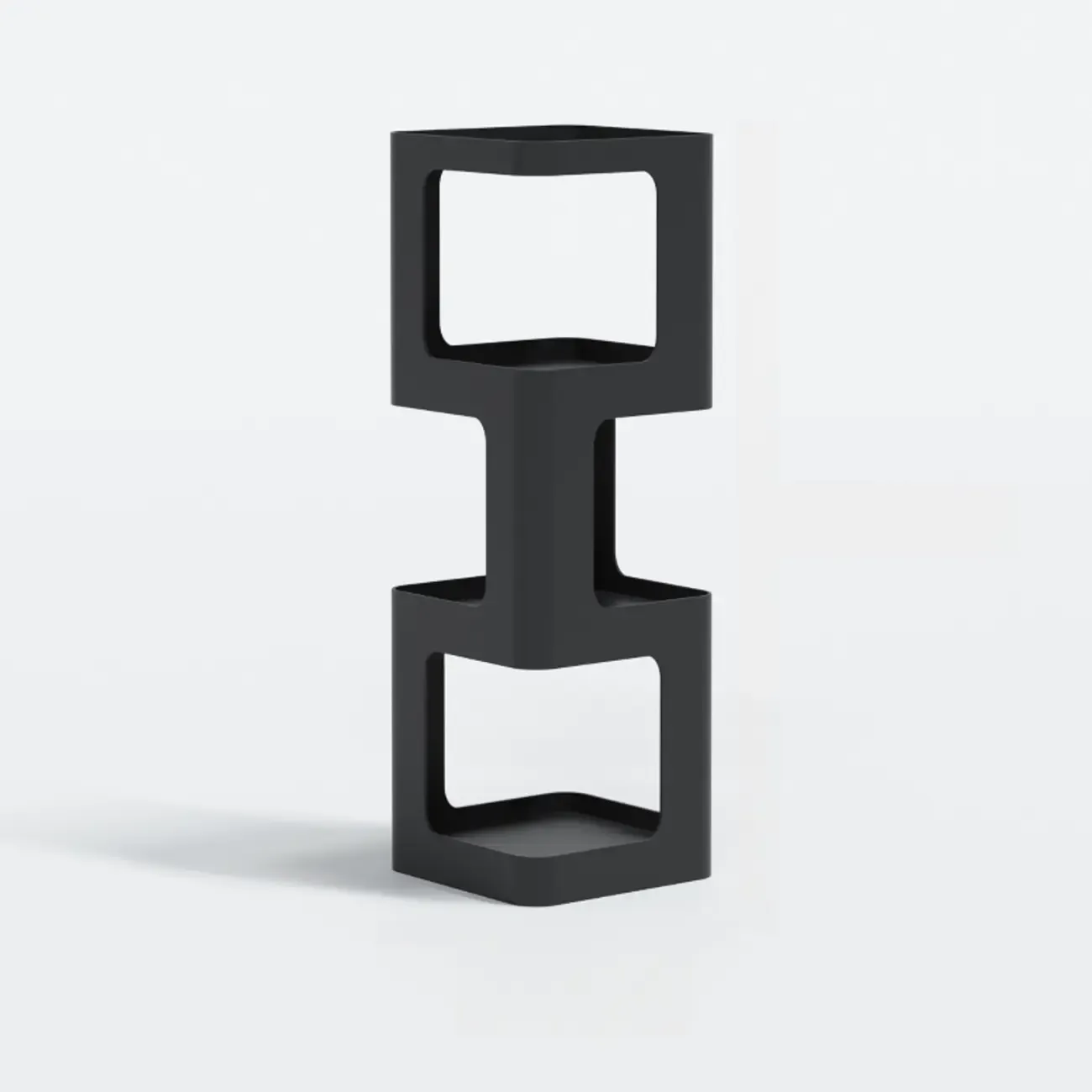 Chic Rotatable 4-Tier Vertical Metal Open Back Bookcase Image - 3