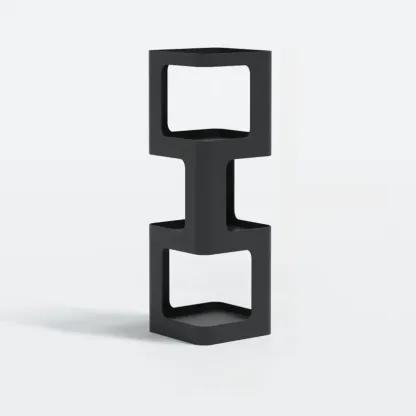 Chic Rotatable 4-Tier Vertical Metal Open Back Bookcase Image - 3