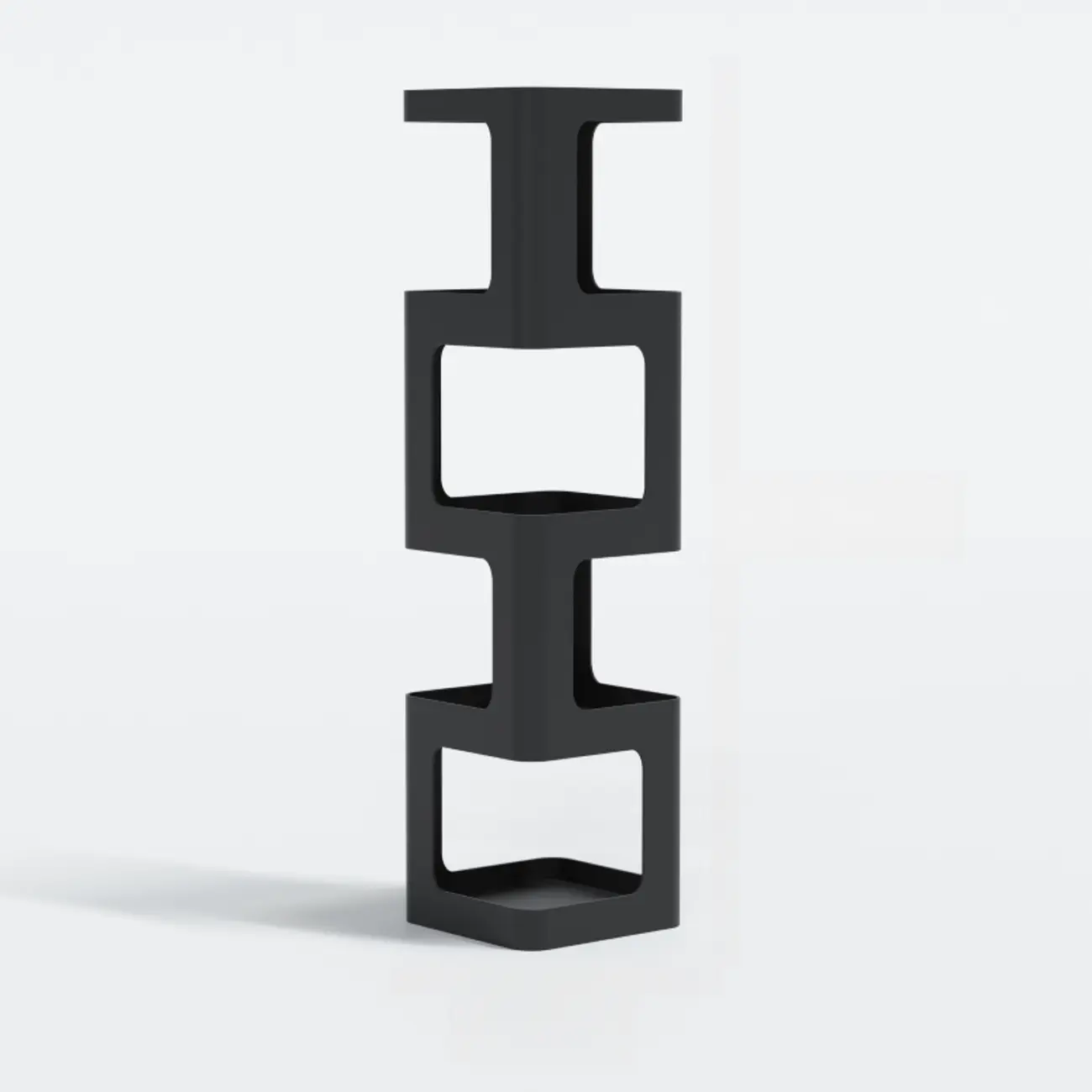 Chic Rotatable 4-Tier Vertical Metal Open Back Bookcase Image - 5 | homeyfad