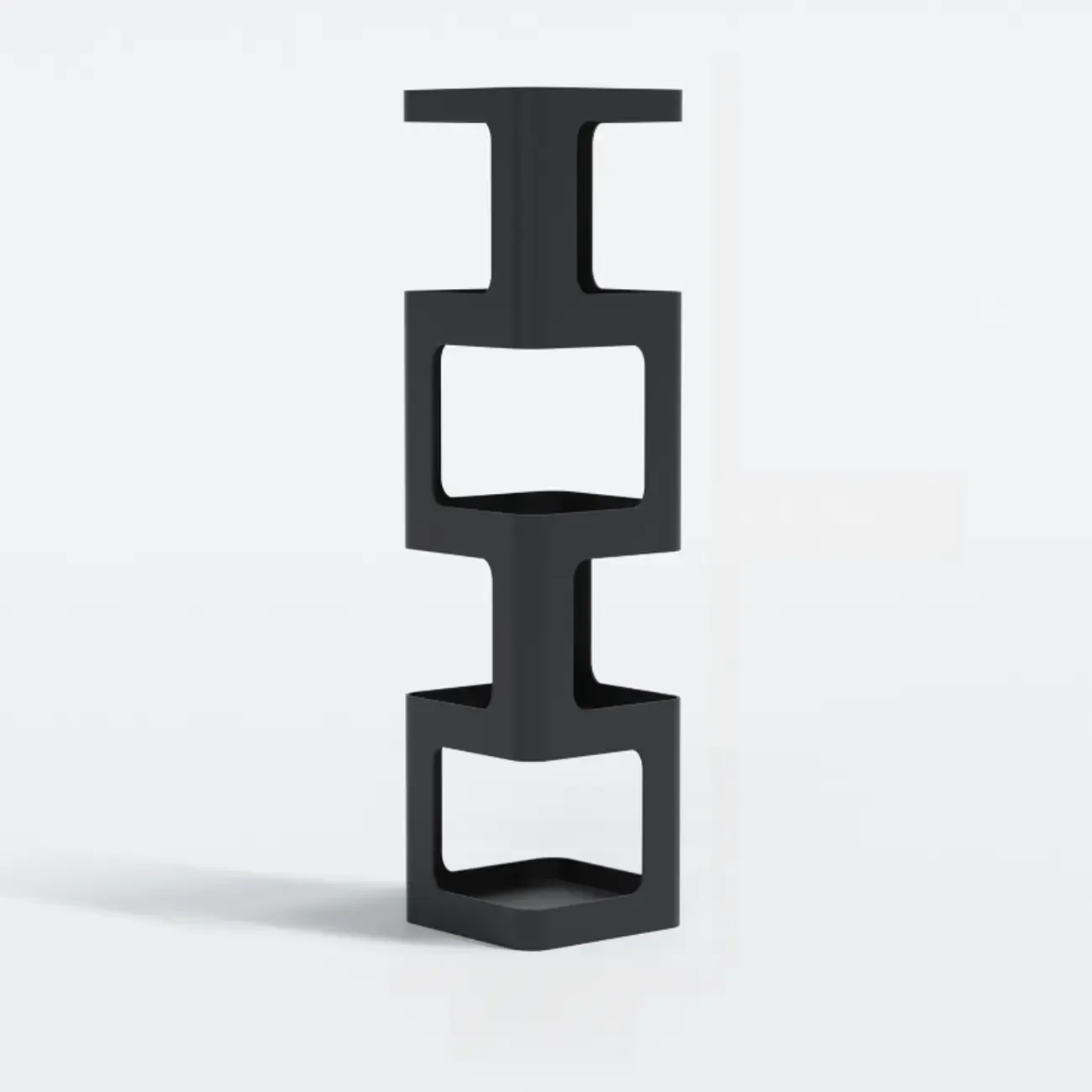 Chic Rotatable 4-Tier Vertical Metal Open Back Bookcase Image - 5