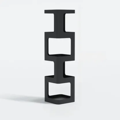 Chic Rotatable 4-Tier Vertical Metal Open Back Bookcase Image - 5