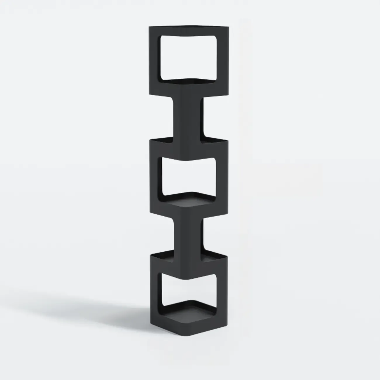 Chic Rotatable 4-Tier Vertical Metal Open Back Bookcase Image - 10