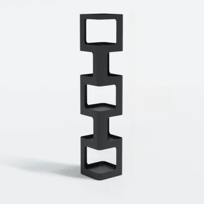 Chic Rotatable 4-Tier Vertical Metal Open Back Bookcase Image - 10