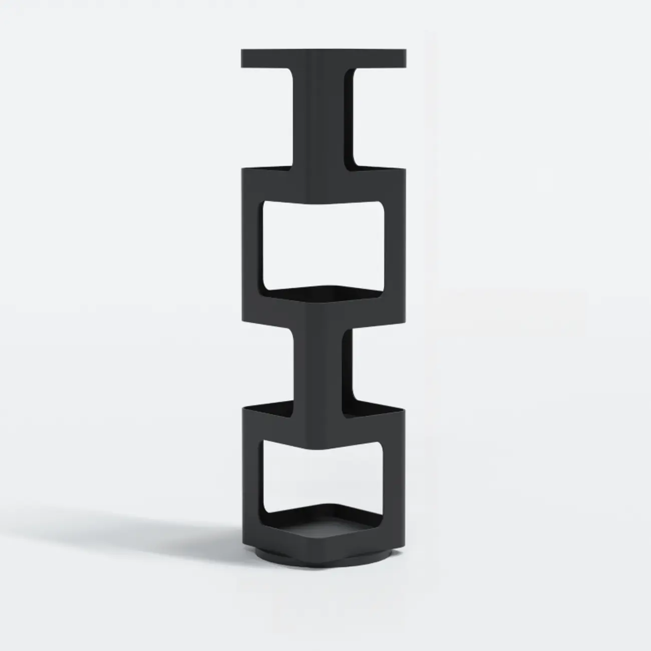 Chic Rotatable 4-Tier Vertical Metal Open Back Bookcase Image - 14 | homeyfad