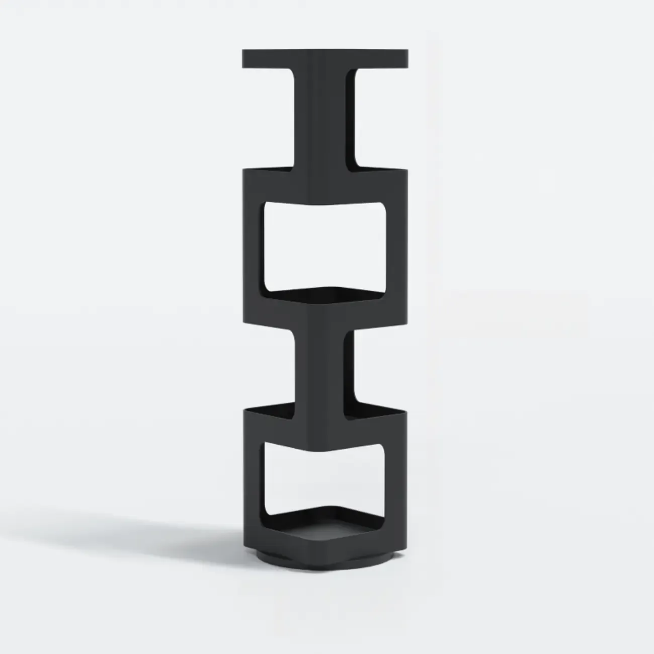 Chic Rotatable 4-Tier Vertical Metal Open Back Bookcase Image - 14