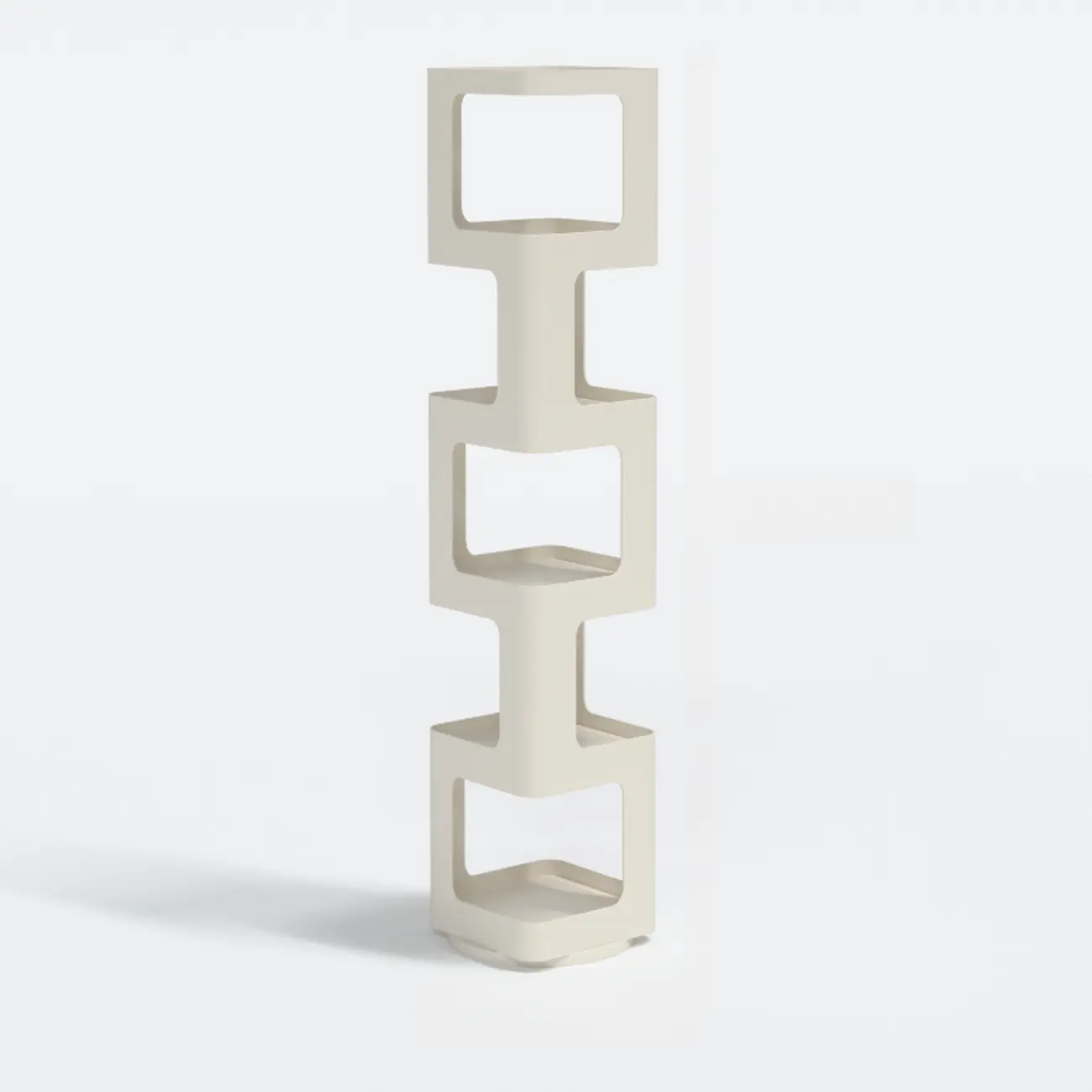 Chic Rotatable 4-Tier Vertical Metal Open Back Bookcase Image - 17 | homeyfad