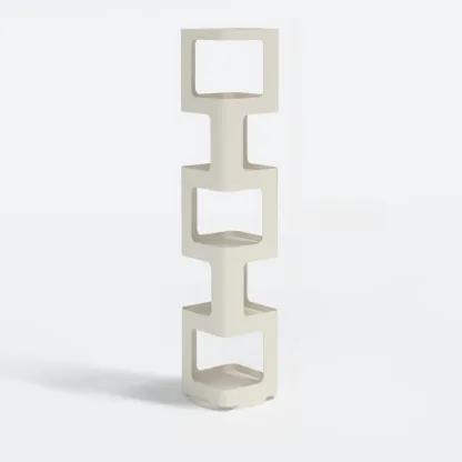 Chic Rotatable 4-Tier Vertical Metal Open Back Bookcase Image - 17