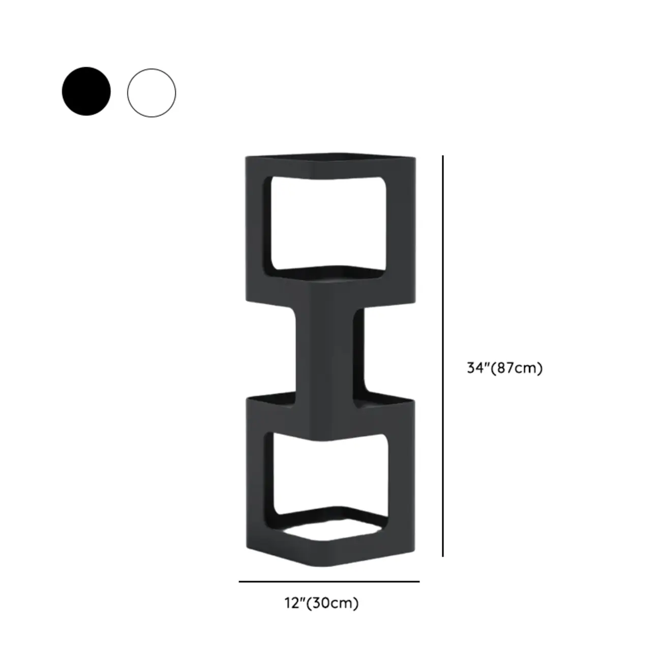 Chic Rotatable 4-Tier Vertical Metal Open Back Bookcase #size