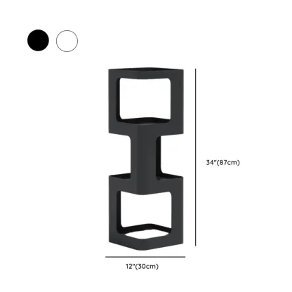 Chic Rotatable 4-Tier Vertical Metal Open Back Bookcase #size