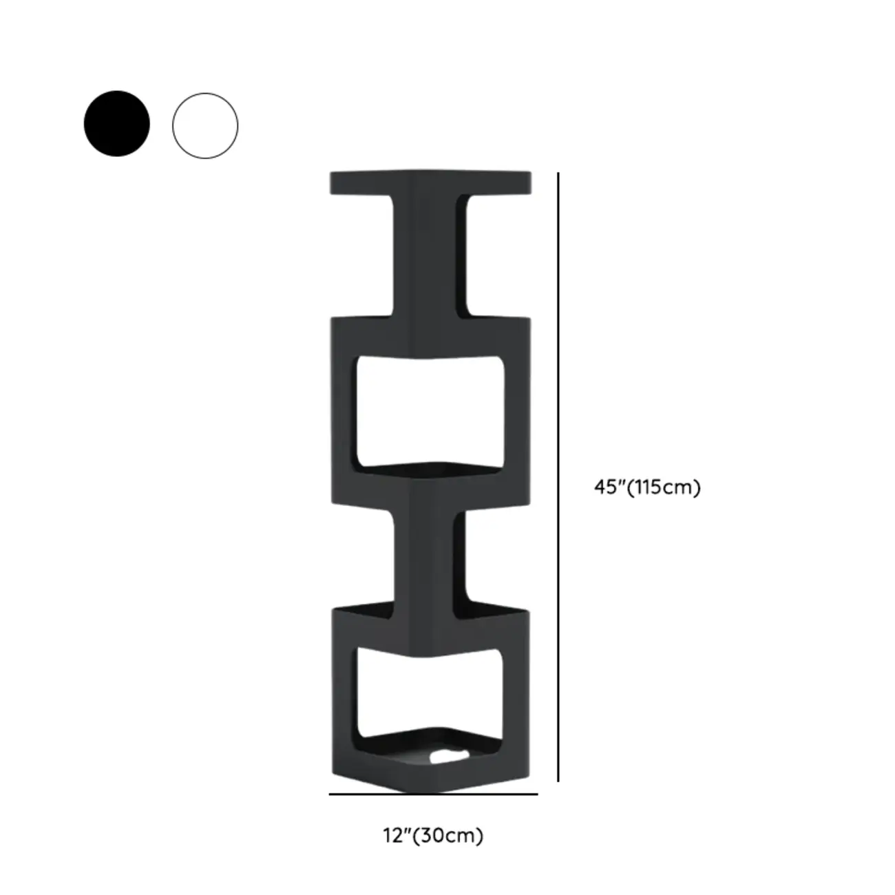 Chic Rotatable 4-Tier Vertical Metal Open Back Bookcase Image - 19 | homeyfad