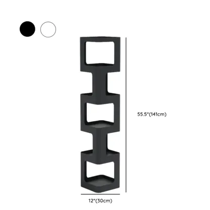 Chic Rotatable 4-Tier Vertical Metal Open Back Bookcase Image - 20