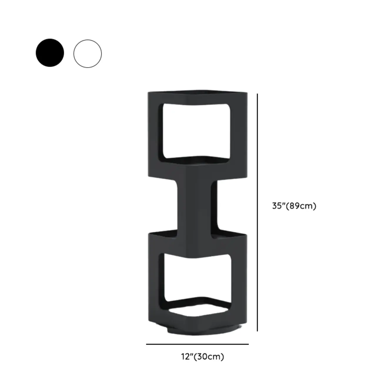 Chic Rotatable 4-Tier Vertical Metal Open Back Bookcase Image - 21 | homeyfad