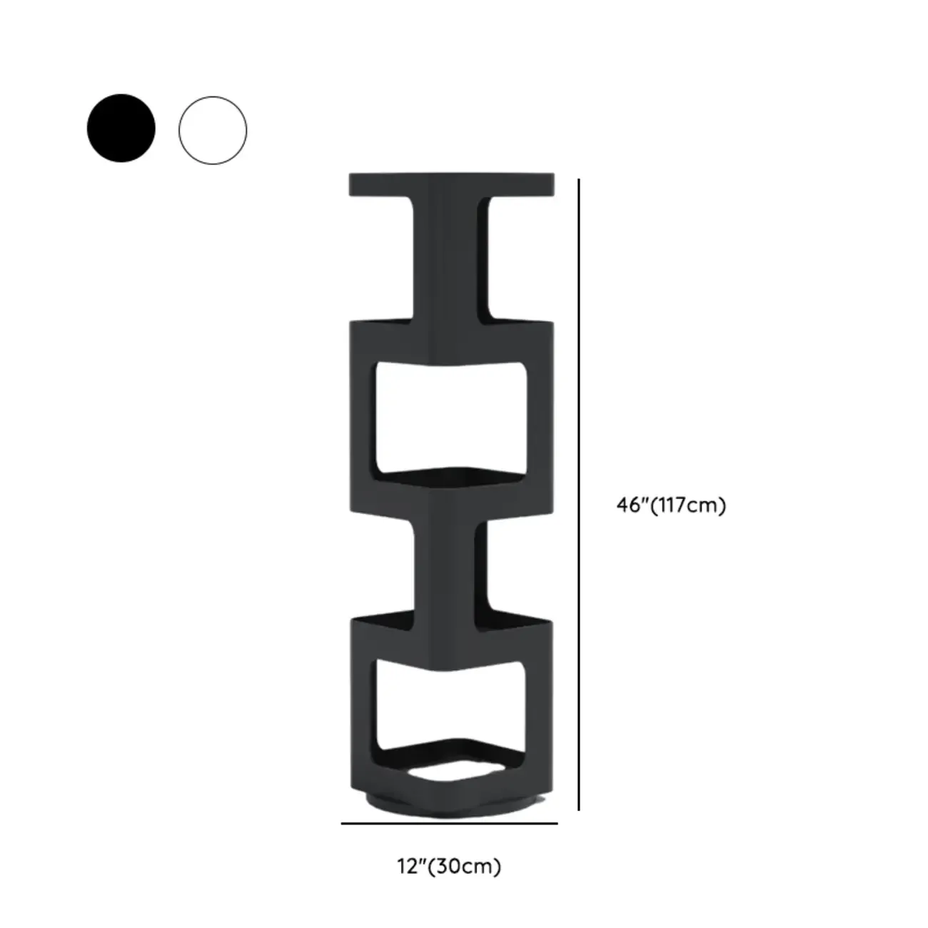 Chic Rotatable 4-Tier Vertical Metal Open Back Bookcase Image - 22