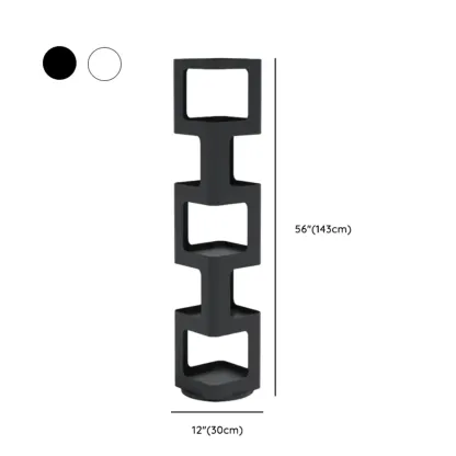 Chic Rotatable 4-Tier Vertical Metal Open Back Bookcase Image - 23