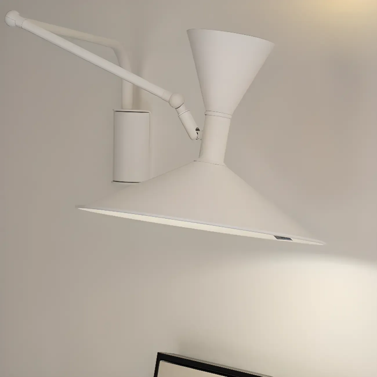 Modern White Plug-In Adjustable Wall Sconce in 2-Light Image - 2