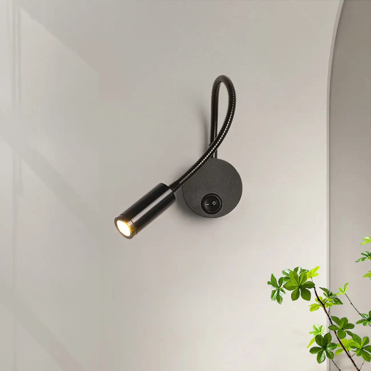 Modern Geometric Metal LED Wall Sconce for Bedroom Image - 3