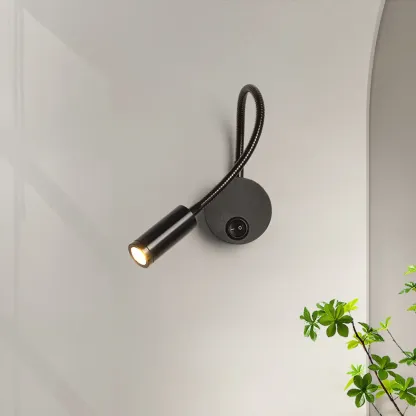 Modern Geometric Metal LED Wall Sconce for Bedroom Image - 3