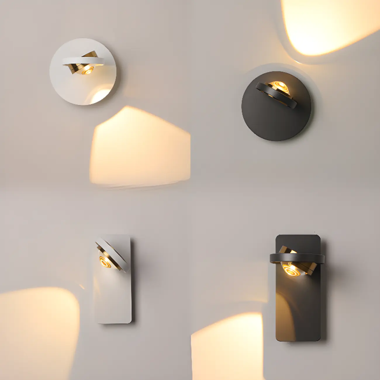 Modern Geometric Metal LED Wall Sconce for Bedroom Image - 4 | homeyfad