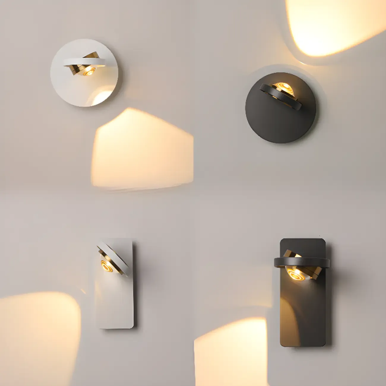 Modern Geometric Metal LED Wall Sconce for Bedroom Image - 4