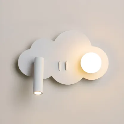 Modern Geometric Metal LED Wall Sconce for Bedroom Image - 7