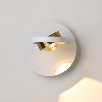 Modern Geometric Metal LED Wall Sconce for Bedroom Image - 11