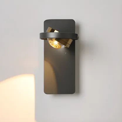 Modern Geometric Metal LED Wall Sconce for Bedroom Image - 14