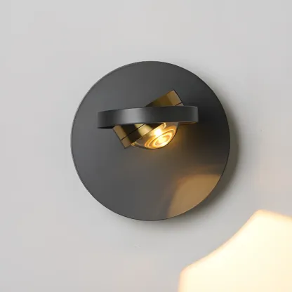 Modern Geometric Metal LED Wall Sconce for Bedroom Image - 16
