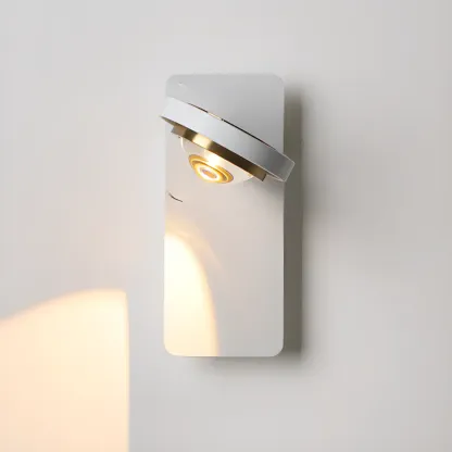 Modern Geometric Metal LED Wall Sconce for Bedroom Image - 17