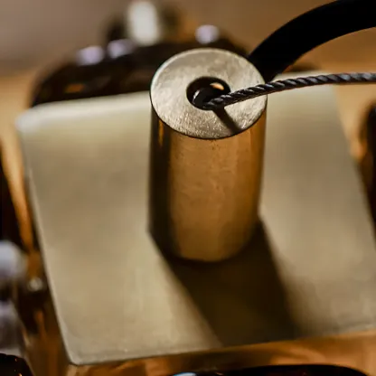 Modern Rope Amber Glass Hanging Pendant Lights for Kitchen Image - 5