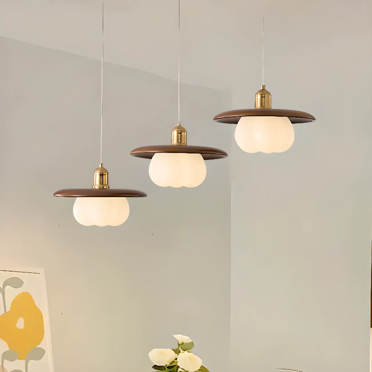 Geometric Dimmable 3-Light Acrylic LED Pendant Light Fixture  Image - 1 | homeyfad