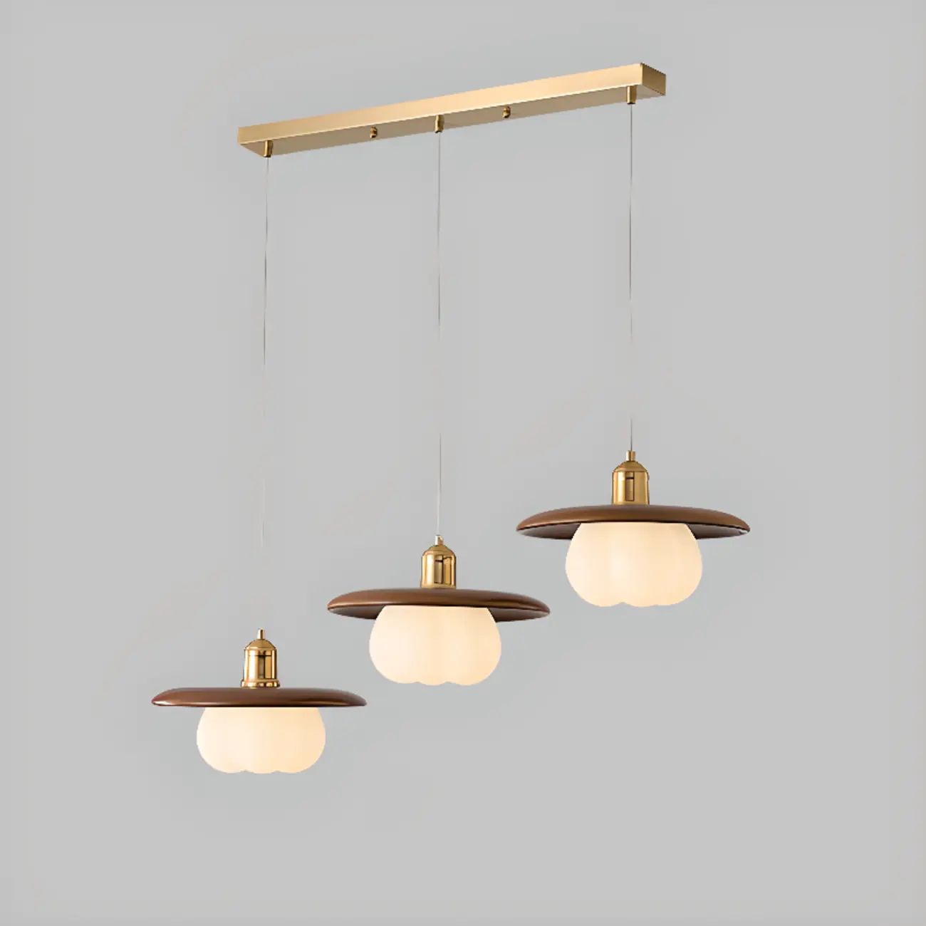 Geometric Dimmable 3-Light Acrylic LED Pendant Light Fixture  Image - 2 | homeyfad