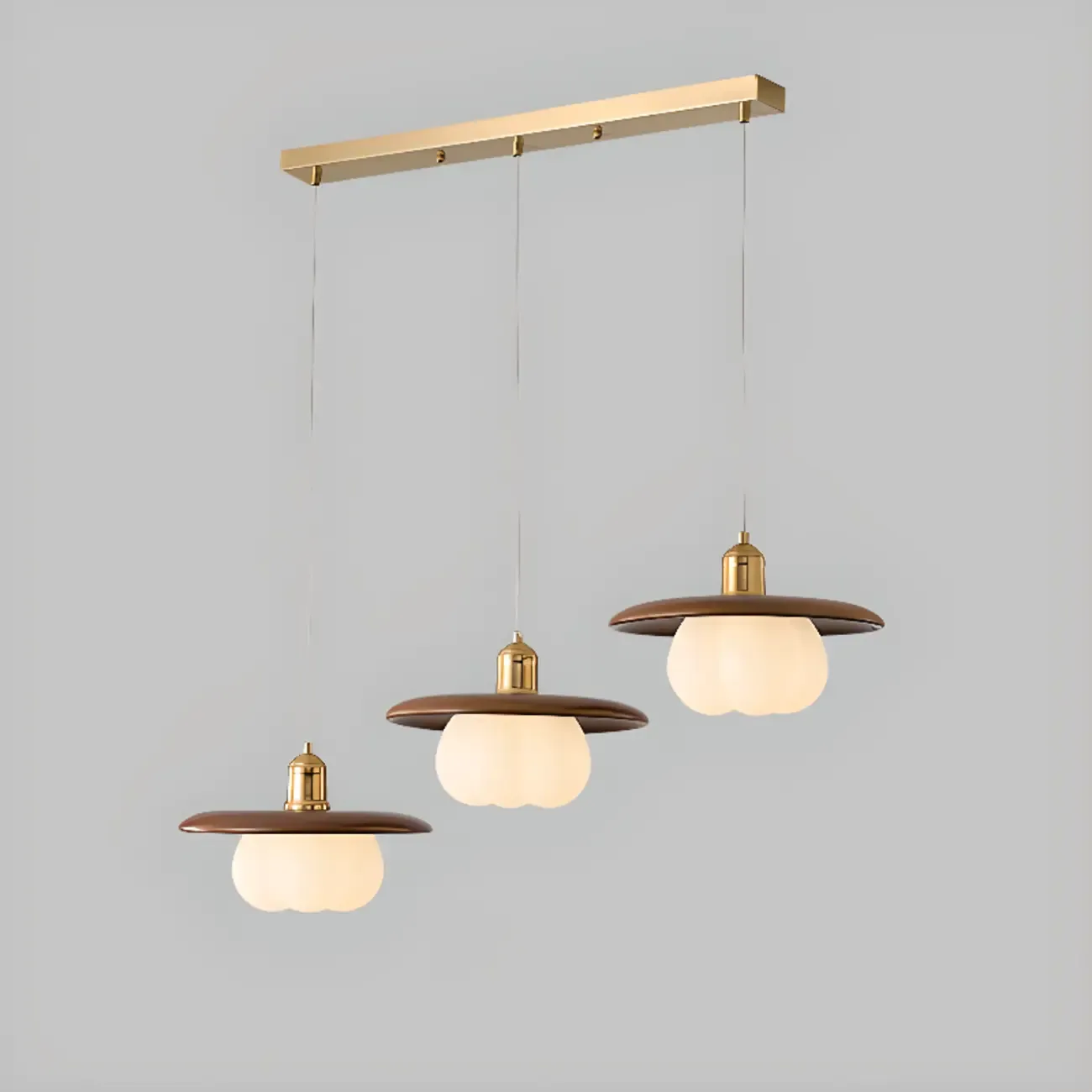 Geometric Dimmable 3-Light Acrylic LED Pendant Light Fixture  Image - 2