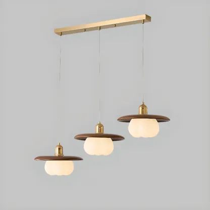 Geometric Dimmable 3-Light Acrylic LED Pendant Light Fixture  Image - 2