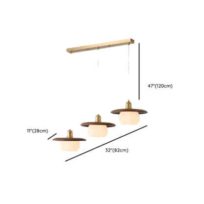 Geometric Dimmable 3-Light Acrylic LED Pendant Light Fixture  #size