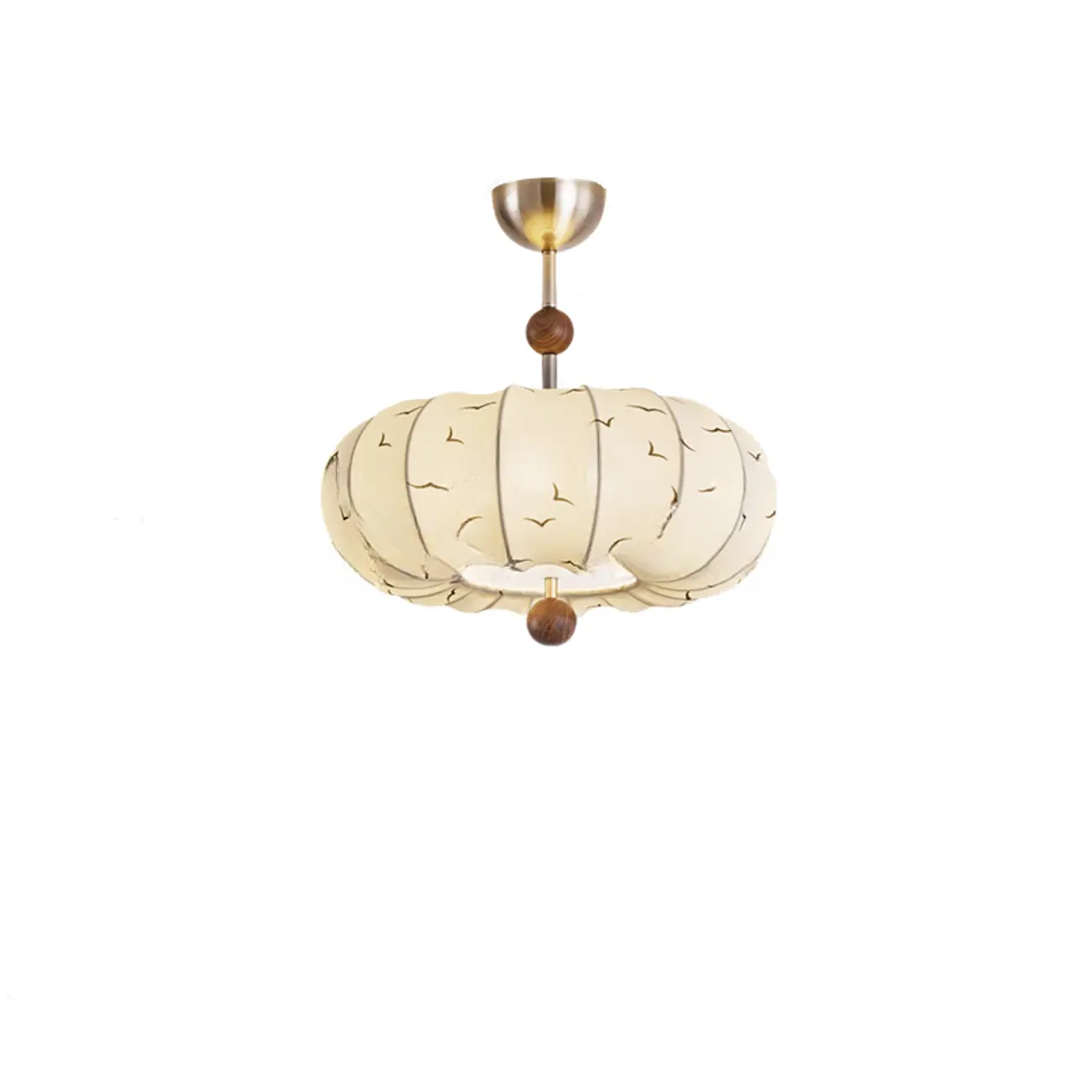 Modern Off-white Fabric Pendant Light with 5-Light & LED Image - 2 | homeyfad