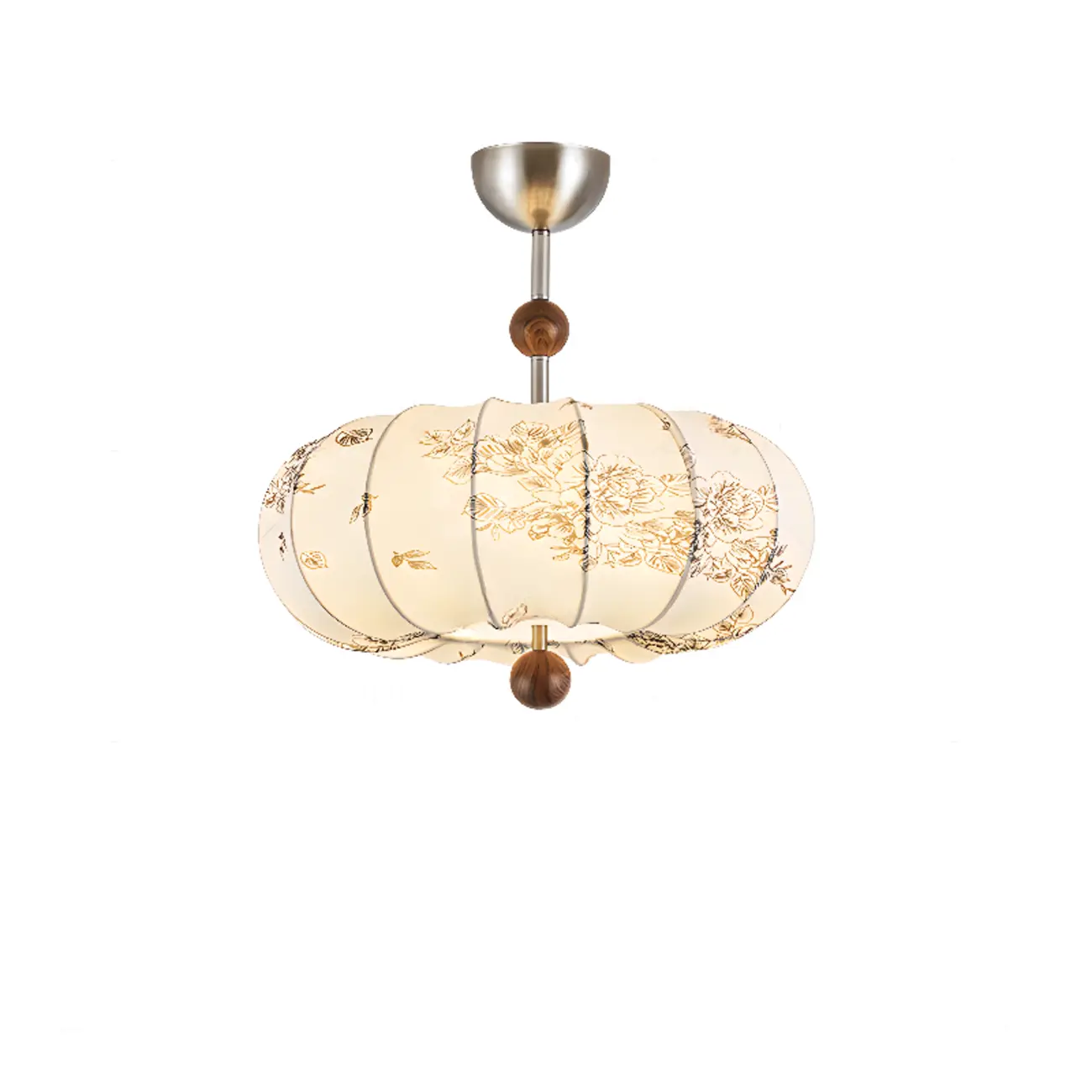 Modern Off-white Fabric Pendant Light with 5-Light & LED Image - 3 | homeyfad