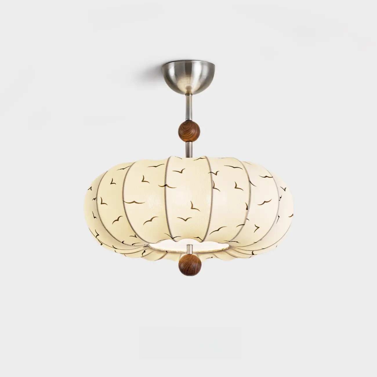 Modern Off-white Fabric Pendant Light with 5-Light & LED Image - 6 | homeyfad